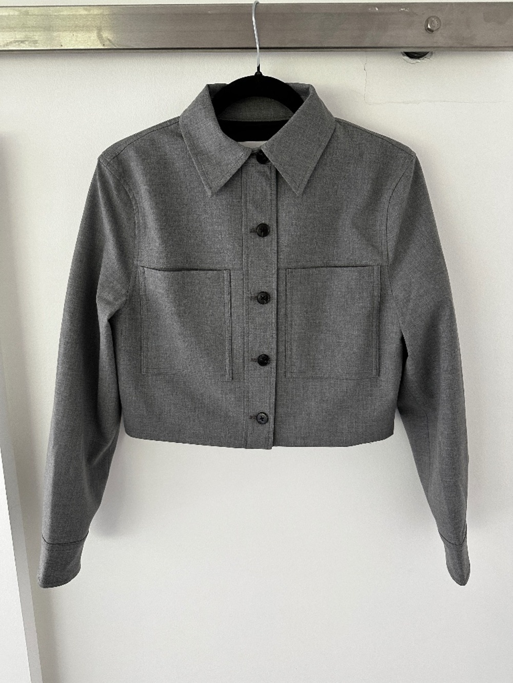 Aritzia Wilfred Little Cropped Jacket Heather Grey 2 NWT